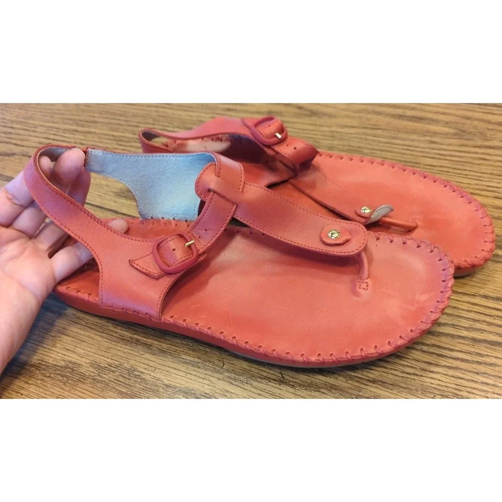 La Plume‎ Strappy Sandals Women's Size 41 US 10.5 Leather Upper Made In Italy